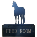 Metalen Bordje Feed Room 