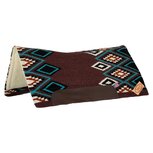 Pool&rsquo;s Contoured Western Saddle Pad WINE/TURQUOISE