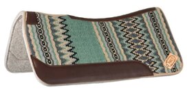 Pool&#039;s Contoured Western Saddle Pad  LIGHT GREEN/GREY
