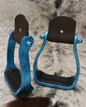 Western Stijgbeugels Glitter Blauw
