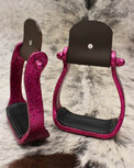 Western Stijgbeugels Glitter Pink