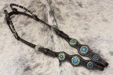 Two Ear show westernhoofdstel Blauw Turquoise