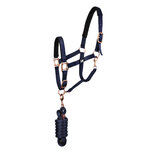 Supreme Rose Gold Line nylon halster + halstertouw