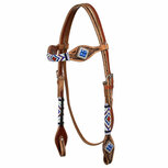 Pool&rsquo;s Western Hoofdstel met Blue Diamond Beads