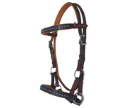 Sidepull Buck-Stitched met Turquoise Details