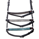 Karlslund Kombi Hannoveraanse neusriem met 4 rijen kristallen