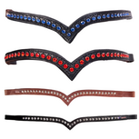 Karlslund Kombi frontriem V-vorm &ndash; 1 rij kristallen 