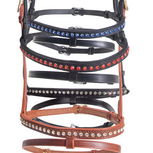 Karlslund Strass Color Hoge Neusriem voor Combi Hoofdstel