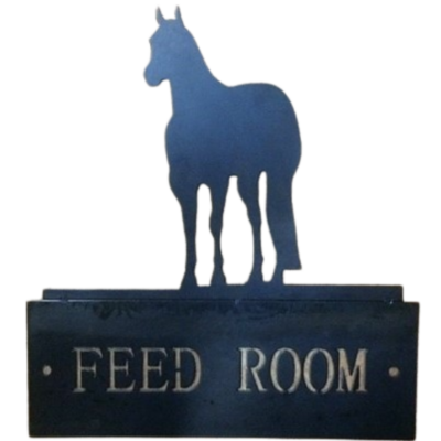 Metalen Bordje Feed Room 