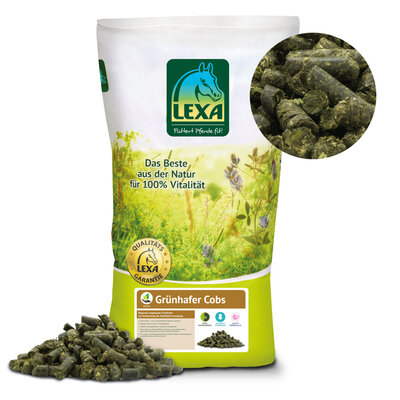 Lexa Groene Haver Cobs 20 KG  - gezond krachtvoeralternatief, graanvrij en melassevrij 