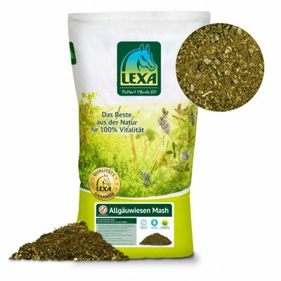 Lexa Allg&auml;uwiesen Mash 15 KG &ndash; graanvrije mash voor gevoelige paarden