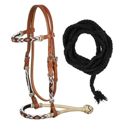 Pool&rsquo;s Bosal Set met Southwest Beads &amp; Katoenen Mecate &ndash; QH