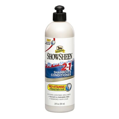 Absorbine ShowSheen shampoo &amp; conditioner 2-in-1 &ndash; mild voor gevoelige paardenhuid (591 ml)