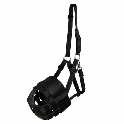 Supreme grasmasker nylon &amp; rubber &ndash; verstelbaar met ge&iuml;ntegreerd halster