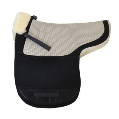 AirTec Plus zadelvormig lamswollen schabrak met verwisselbare inlagen &ndash; V-Line wervelkolomvrij