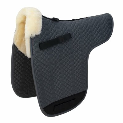 Dressuur- en veelzijdigheidszadeldek met Merino lamsvel &amp; katoen 96 kleurencombinaties mogelijk