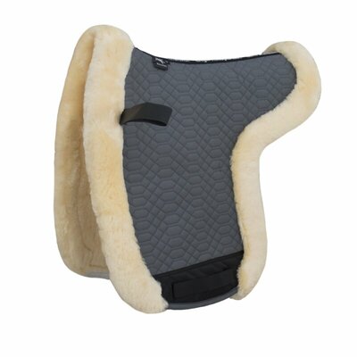 Zadeldek volledig Merino lamswol met bontrand rondom - 96 kleurencombinaties mogelijk