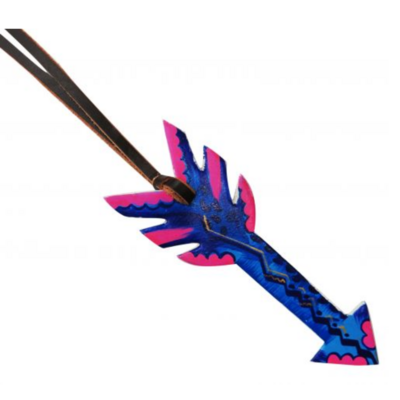 Lederen Pijl Blauw - Zadelhanger / Sleutelhanger