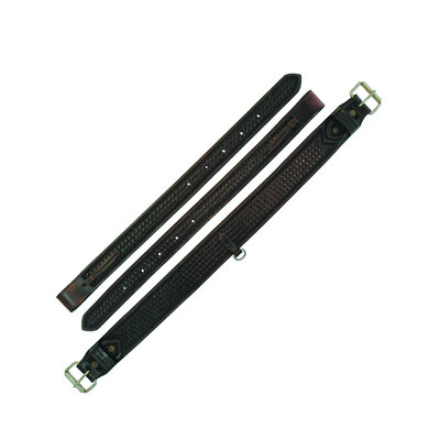 Lakota Western Rear Girth &ndash; Basket Tooling | Dark Oil