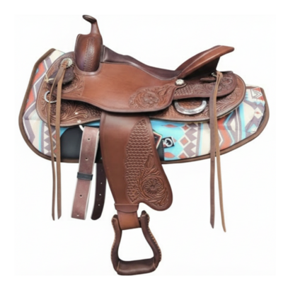 Burioni westernpad round TexTech &amp; scheerwol &ndash; met inlagevakken (exclusief bij Kifrahorse.nl)