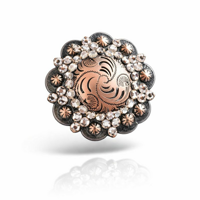 RHINESTONE Concho Flower Setting Copper Peach