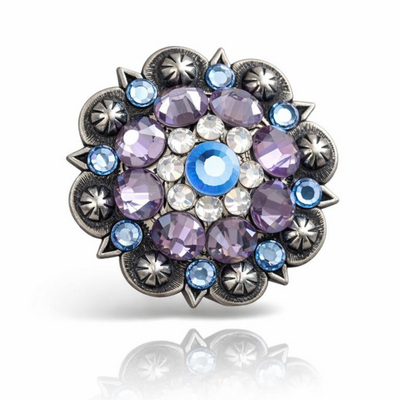RHINESTONE Concho Flower Setting Tanzanite Blue