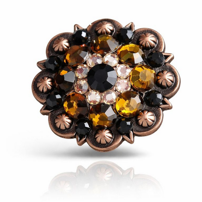RHINESTONE Concho Flower Setting Black Tea