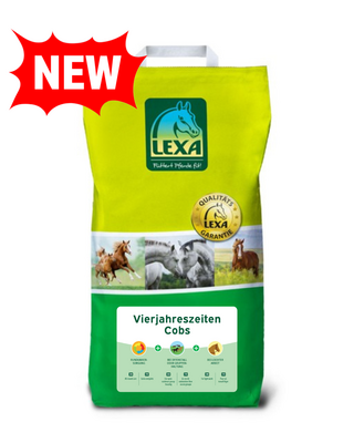 LEXA Four Seasons Cobs  25 KG &ndash; uitgebalanceerde mineralenbrokjes voor weidepaarden