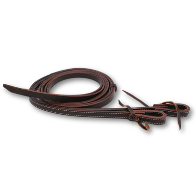 Split reins western teugels dark oiled leer 5/8 inch
