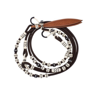 Nylon Romal-teugels in bruin met rawhide