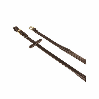 Equestro Kris Brass Grip Teugels &ndash; Italiaans Leder &amp; Messing Beslag &ndash; 19mm