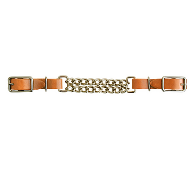 Lakota Lederen Kinriem met Dubbele Ketting