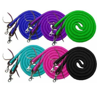 Hoge kwaliteit gesloten katoenen teugels, 2,4 meter met afneembare clips