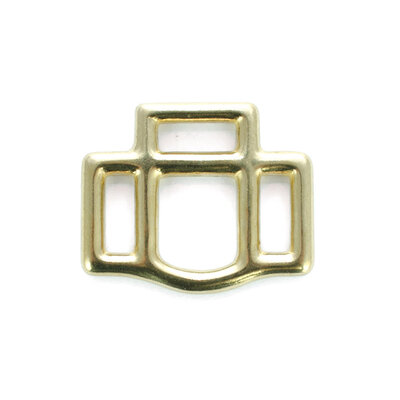 Halster Gesp Square 3-Way &ndash; Messing