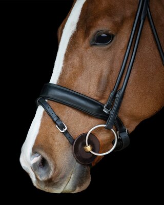 Acavallo&reg; Gel Bit Guards &ndash; Zwart &amp; Bruin