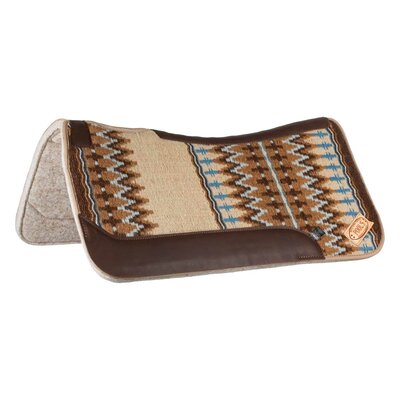 Pool's Contoured Western Saddle Pad BEIGE/LIGHT BLUE