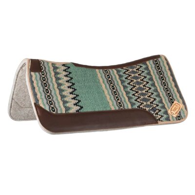 Pool's Contoured Western Saddle Pad  LIGHT GREEN/GREY