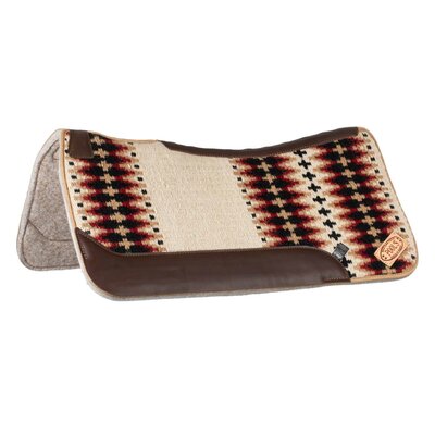 Pool's Contoured Western Saddle Pad BEIGE/RED
