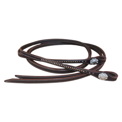 Lederen westernteugels met Dots &amp; Concho &ndash; 5/8&Prime;
