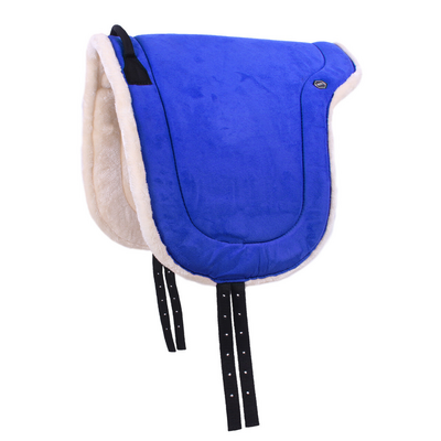 Barebackpad met imitatiebont Royal Blue - Shet t/m Full
