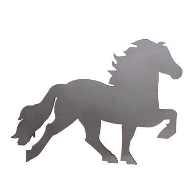 IJslands Paard Embleem RVS &ndash; Zelfklevend
