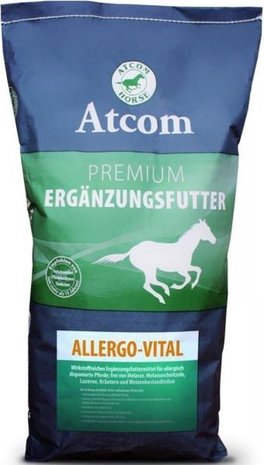 Atcom Allergo Vital 25 KG VRIJ van Melasse, Graan, Luzerne Kruiden