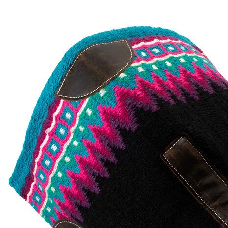 Pool&rsquo;s Western Zadeldek BLACK/BLUE/PINK