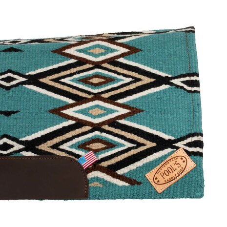 Pool&rsquo;s Contoured Western Saddle Pad TURQUOISE/BLACK