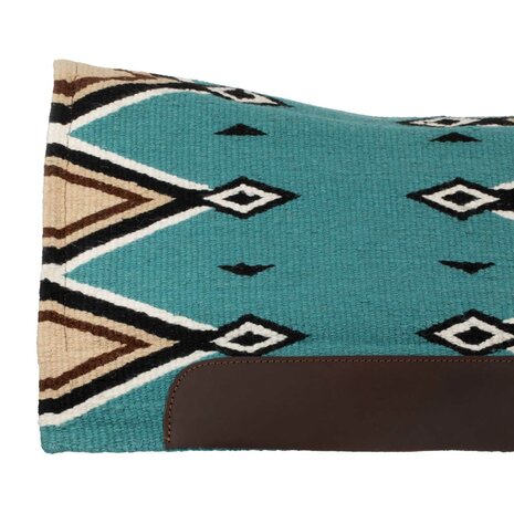 Pool&rsquo;s Contoured Western Saddle Pad TURQUOISE/BLACK