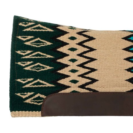 Pool&rsquo;s Contoured Western Saddle Pad BEIGE/PETROL