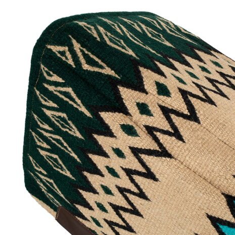 Pool&rsquo;s Contoured Western Saddle Pad BEIGE/PETROL