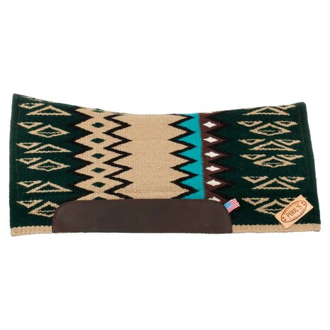 Pool&rsquo;s Contoured Western Saddle Pad BEIGE/PETROL