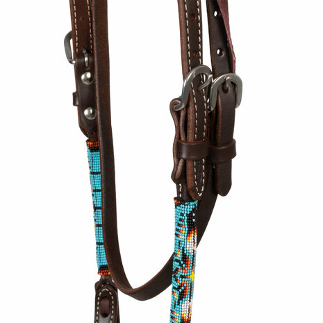 Pool&rsquo;s Navajo Sky Beaded Oiled Western Hoofdstel
