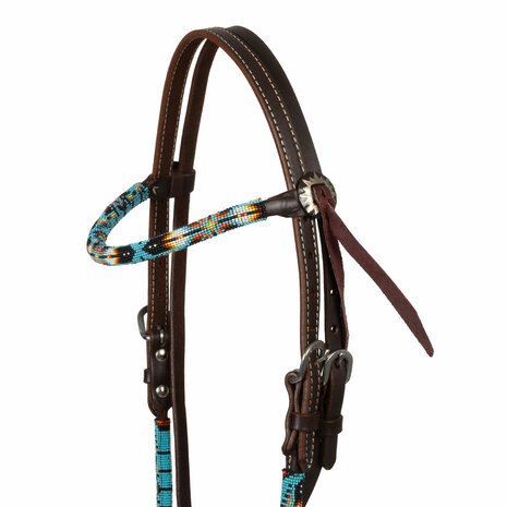 Pool&rsquo;s Navajo Sky Beaded Oiled Western Hoofdstel
